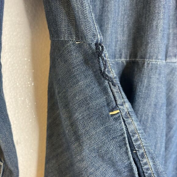 Ralph Lauren Girls Blue Jean Denim Button Down Dress A Line size 12 - Picture 4 of 5